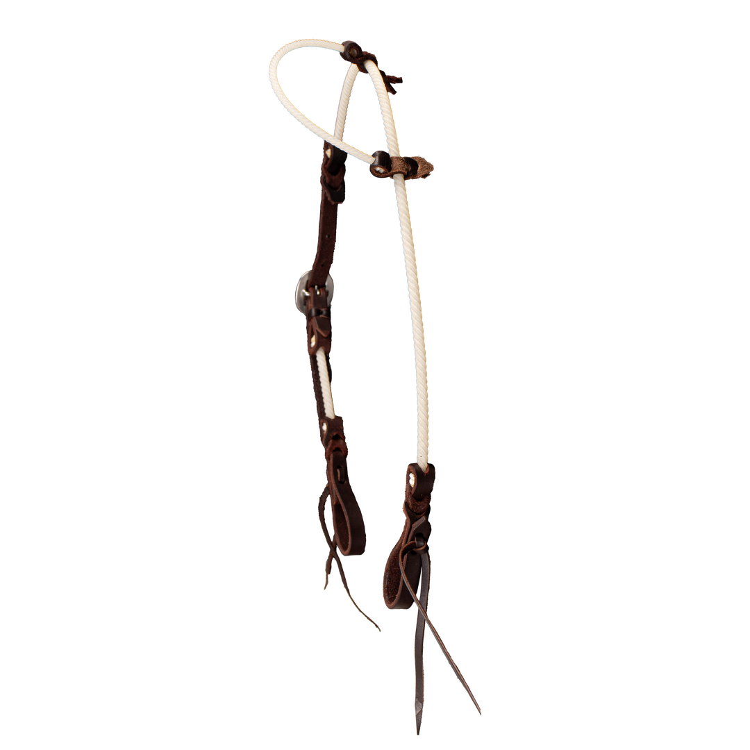 One ear rope headstall with waterloop ends