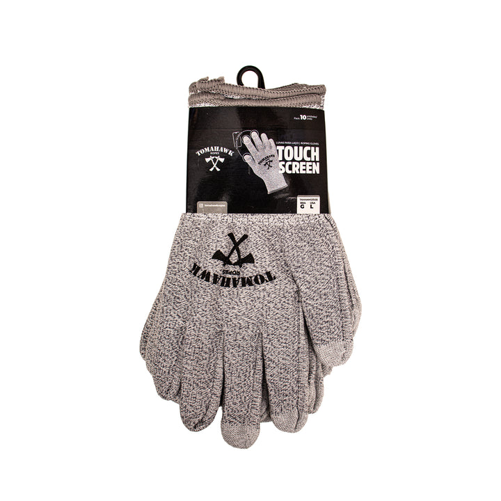 Touch Screen Grey Gloves - 10x Units Pack