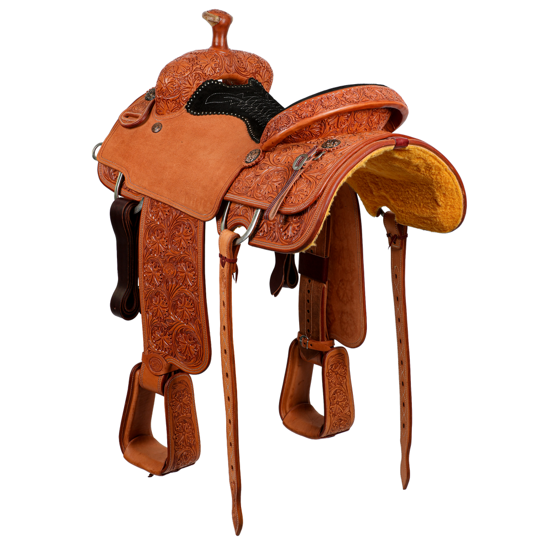 Saddle 15.5 OLIN YOUNG 7/8 TOOLED