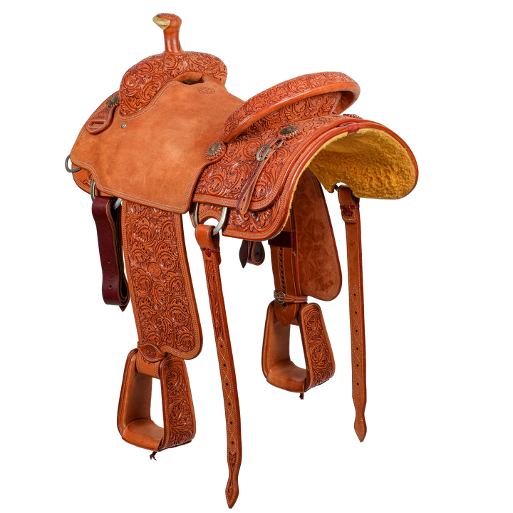 Saddle 15.5 OLIN YOUNG 7/8 TOOLED