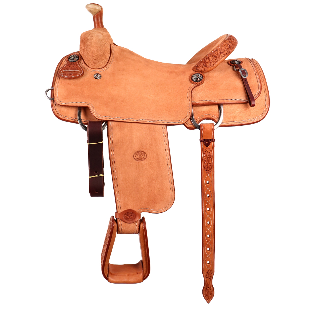 Saddle 16.5 OLIN YOUNG ROUGH OUT