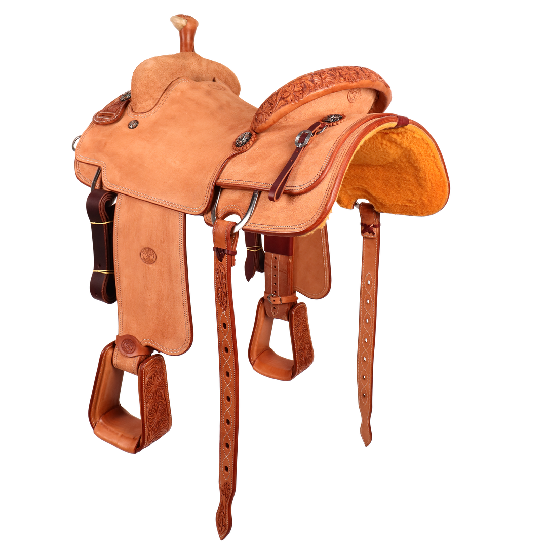 Saddle 16.5 OLIN YOUNG ROUGH OUT