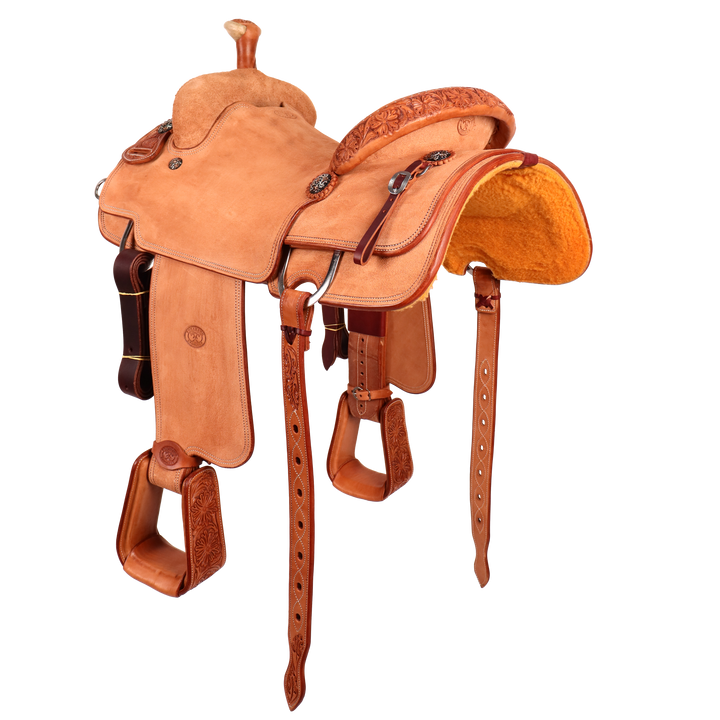 Saddle 16.5 OLIN YOUNG ROUGH OUT