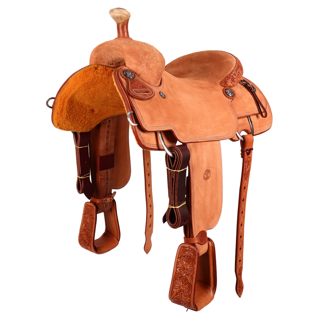 Saddle 16.5 OLIN YOUNG ROUGH OUT