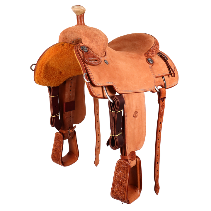 Saddle 16.5 OLIN YOUNG ROUGH OUT