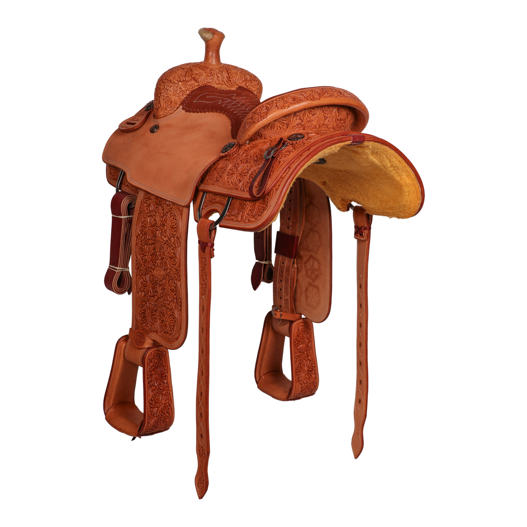 Saddle 14.5 OLIN YOUNG 7/8 Tooled