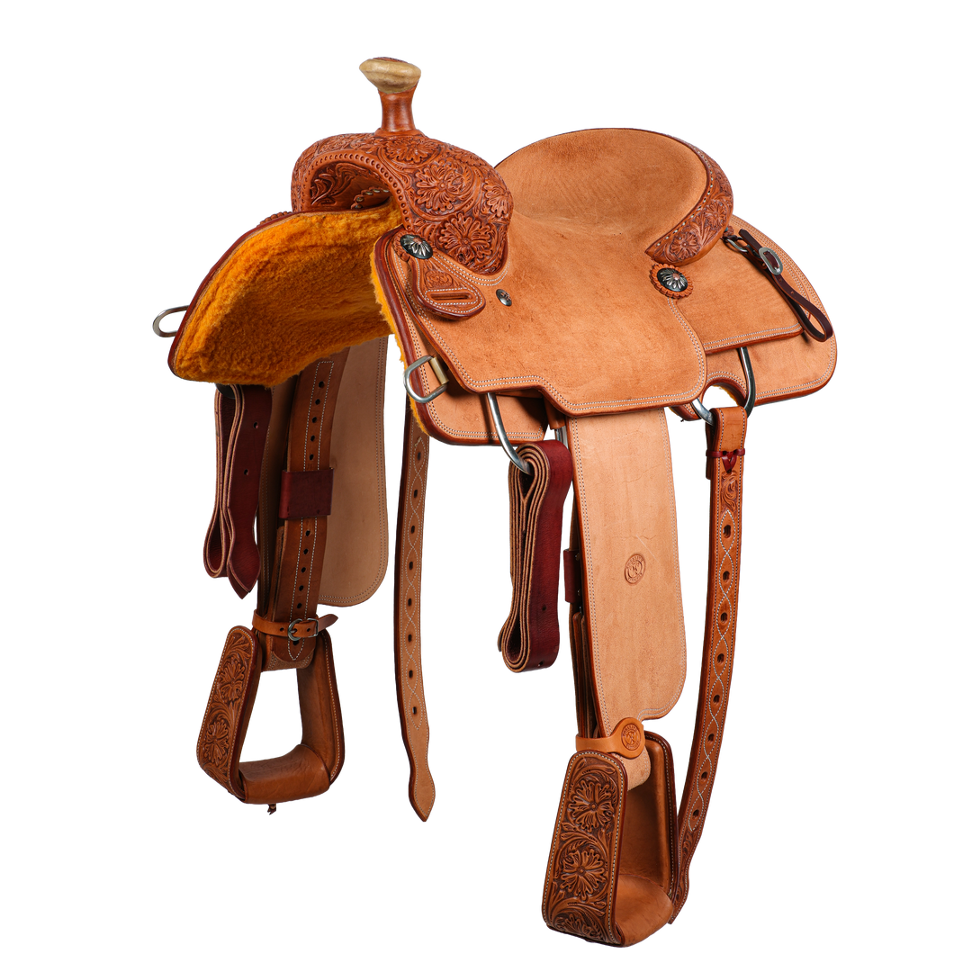 Saddle 14.5 OLIN YOUNG ROUGH OUT