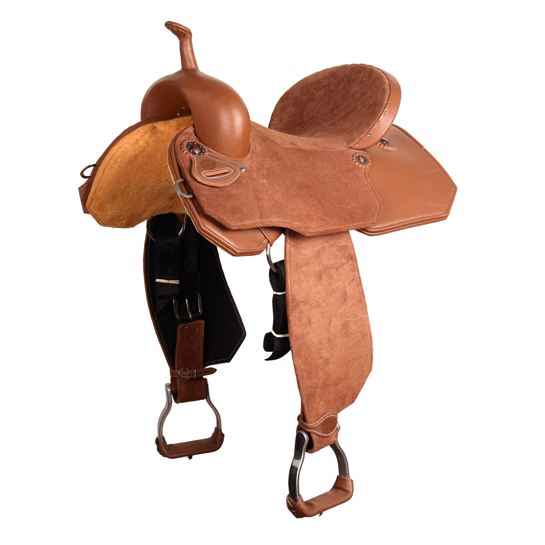 Full Neoprene Mixed Cream Barrel Saddle