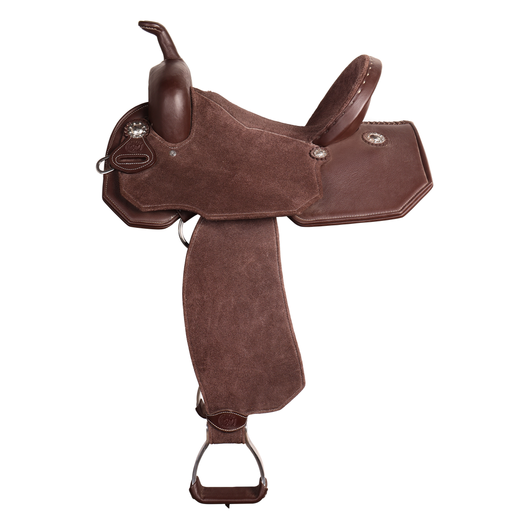 Full Neoprene Mixed Brown Barrel Saddle