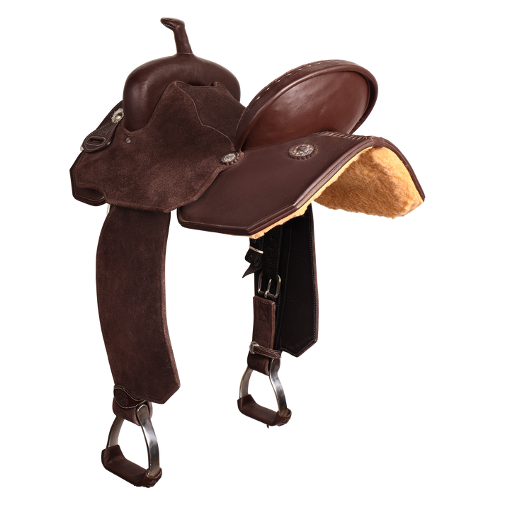 Full Neoprene Mixed Brown Barrel Saddle