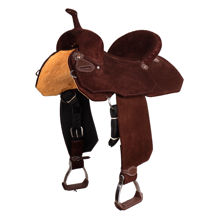 Full Neoprene Brown Barrel Saddle