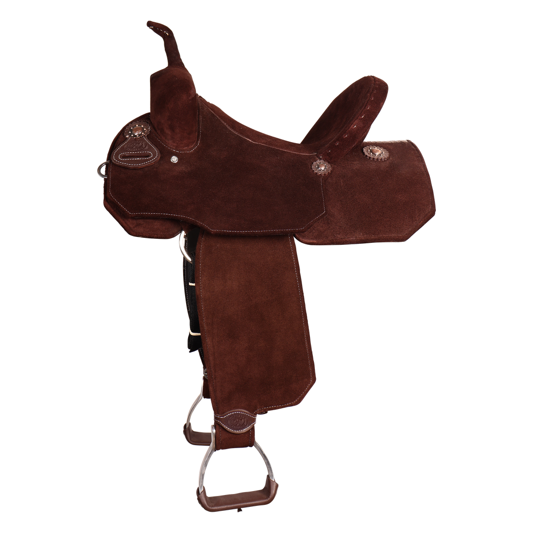 Full Neoprene Brown Barrel Saddle
