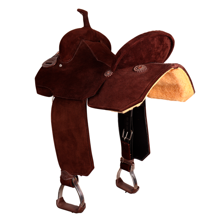 Full Neoprene Brown Barrel Saddle