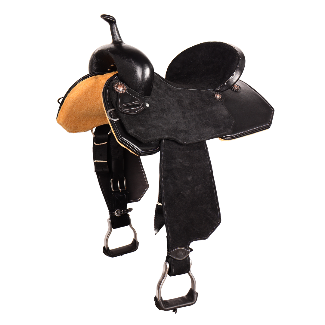 Full Neoprene Black Mixed Barrel Saddle