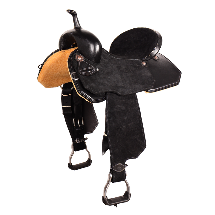 Full Neoprene Black Mixed Barrel Saddle