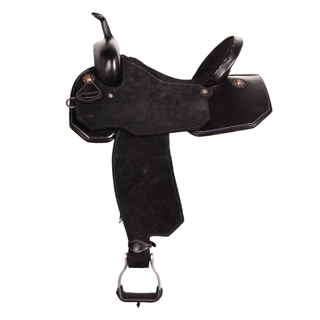 Full Neoprene Black Mixed Barrel Saddle