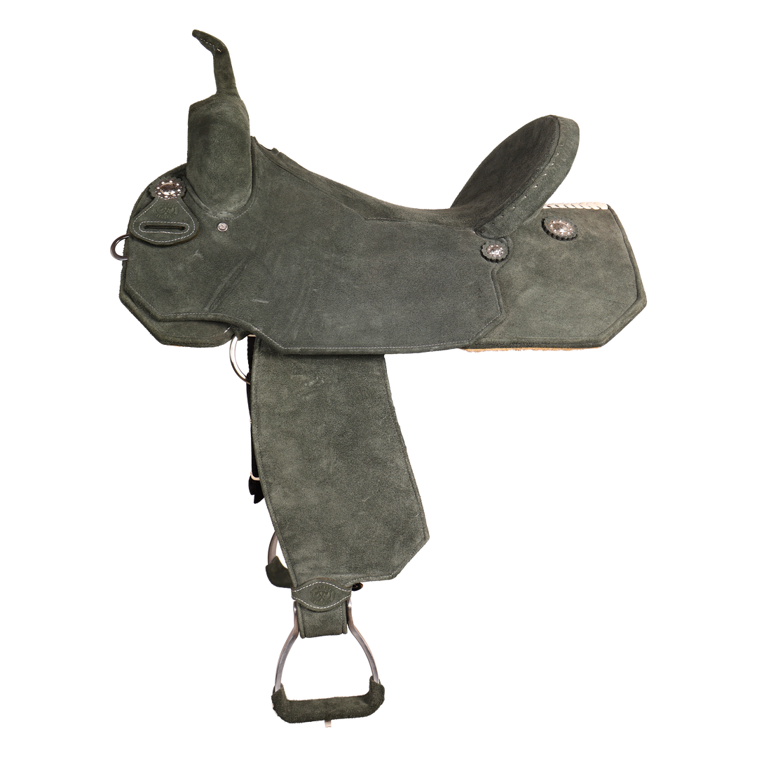 Full Neoprene Moos Green Barrel Saddle