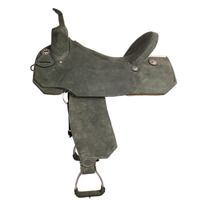 Full Neoprene Moos Green Barrel Saddle