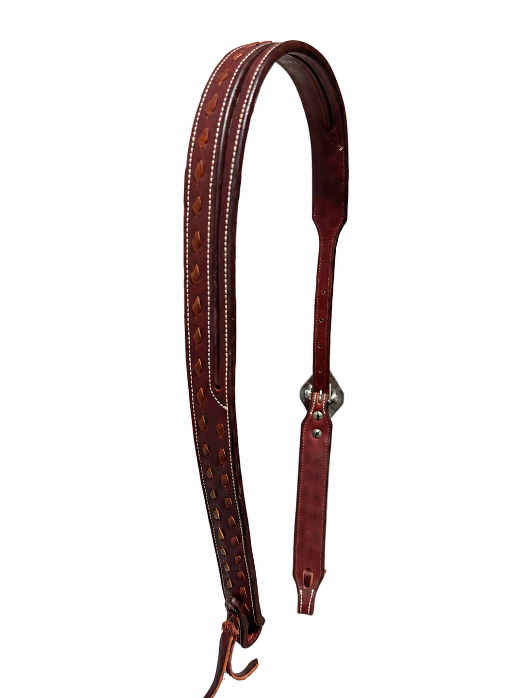 Leather Split Ear with Buckstitch