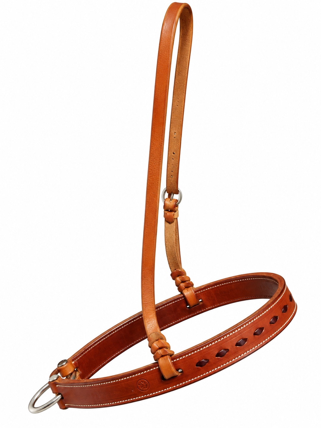 Natural and Brown Buckstitch Noseband
