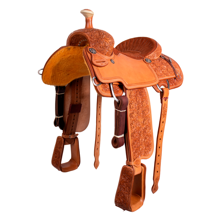 Saddle 15.5 OLIN YOUNG  3/4 Tooled