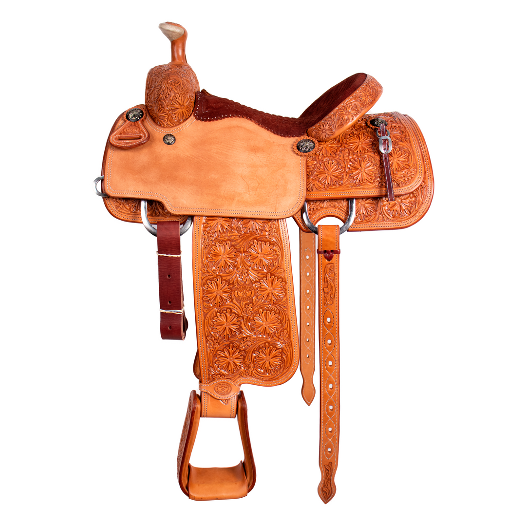 Saddle 14.5 OLIN YOUNG 3/4 Tooled