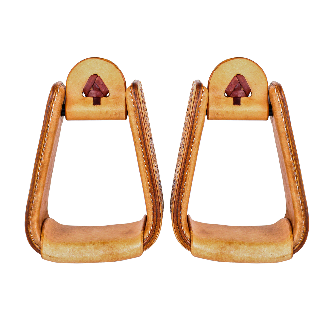 ROPER LEATHER COVERED STIRRUPS