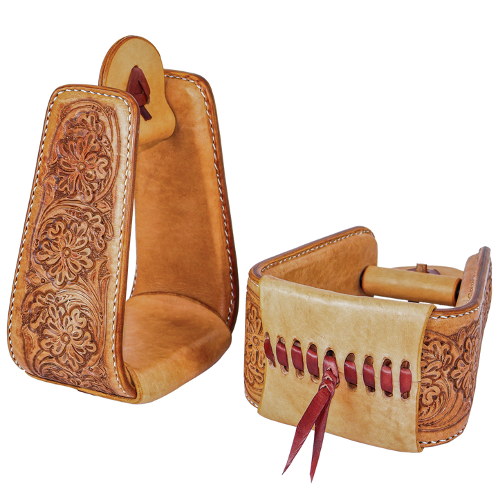 ROPER LEATHER COVERED STIRRUPS