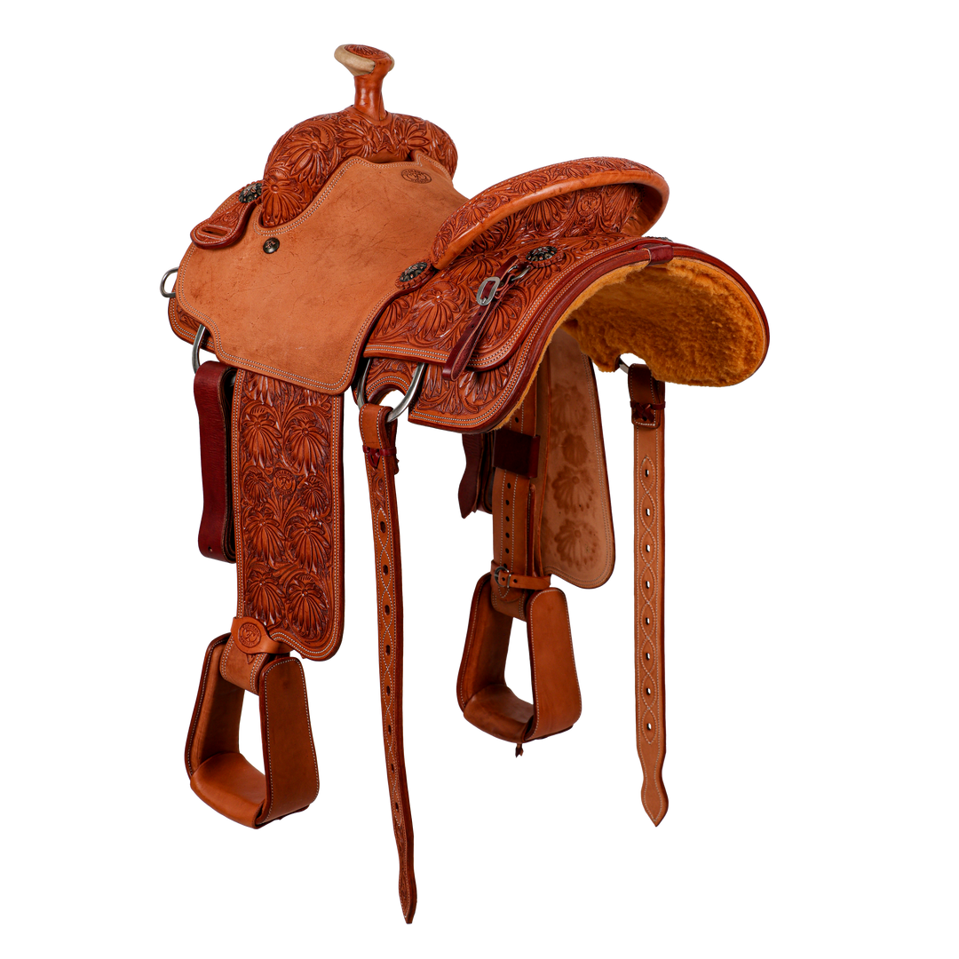 Saddle 14 TMK OLIN YOUNG 7/8 TOOLED