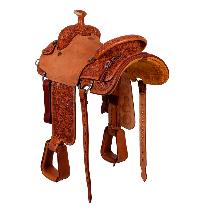 Saddle 14 TMK OLIN YOUNG 7/8 TOOLED