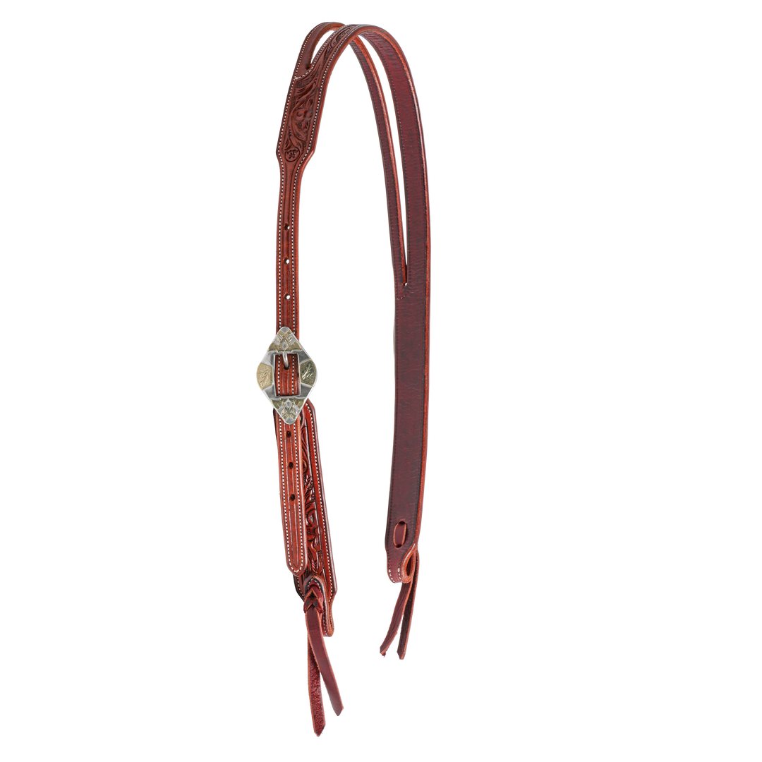 Split Ear Tooled Leather Headstall