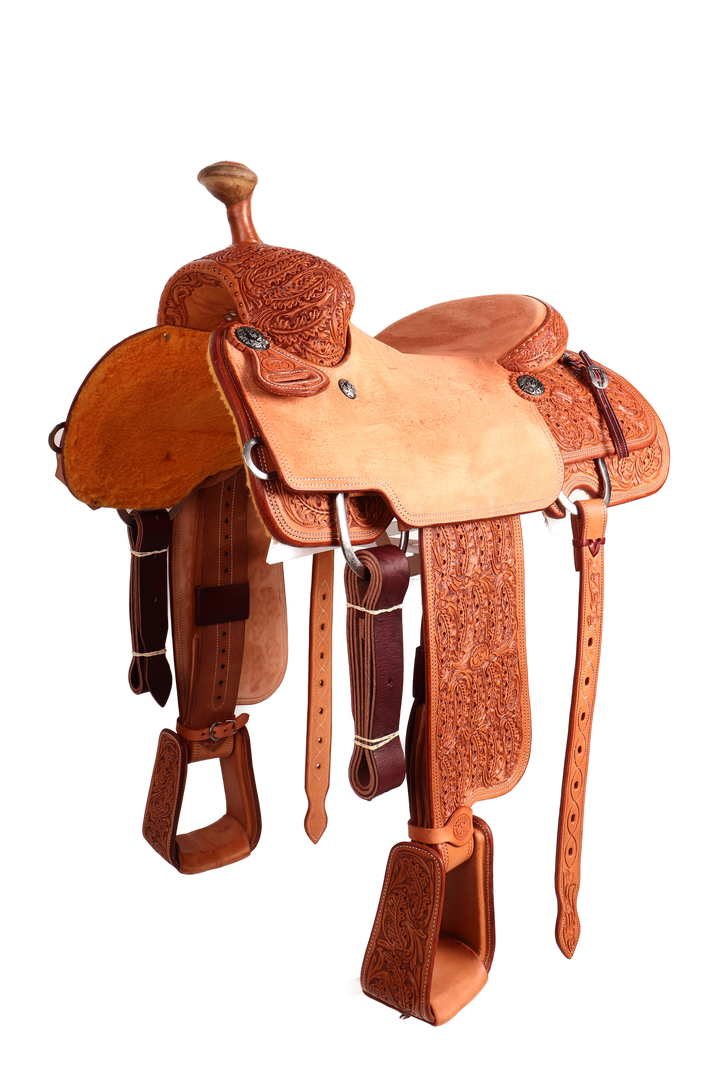 Saddle 15.5 OLIN YOUNG  3/4 Tooled