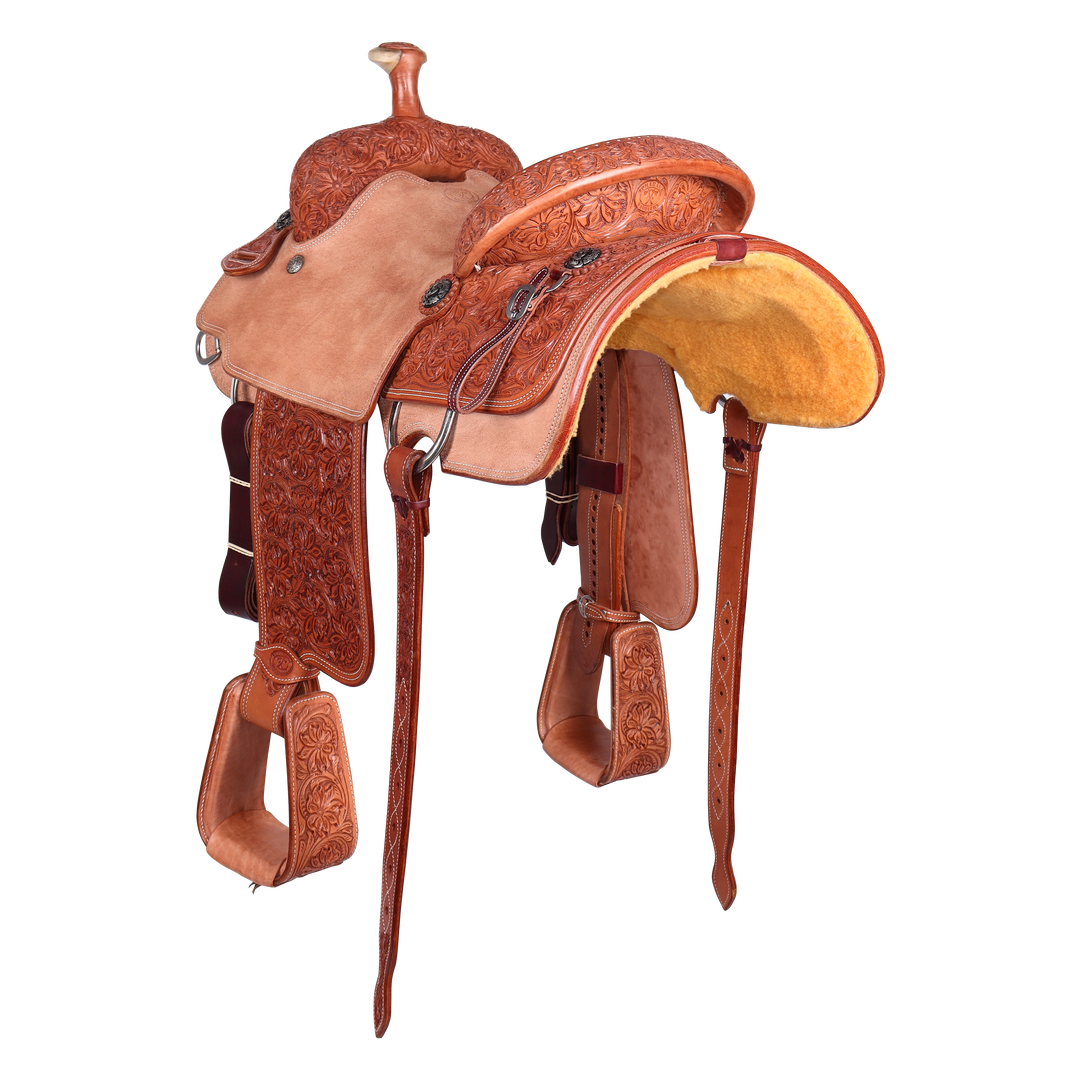 Saddle 14.5 OLIN YOUNG 3/4 Tooled