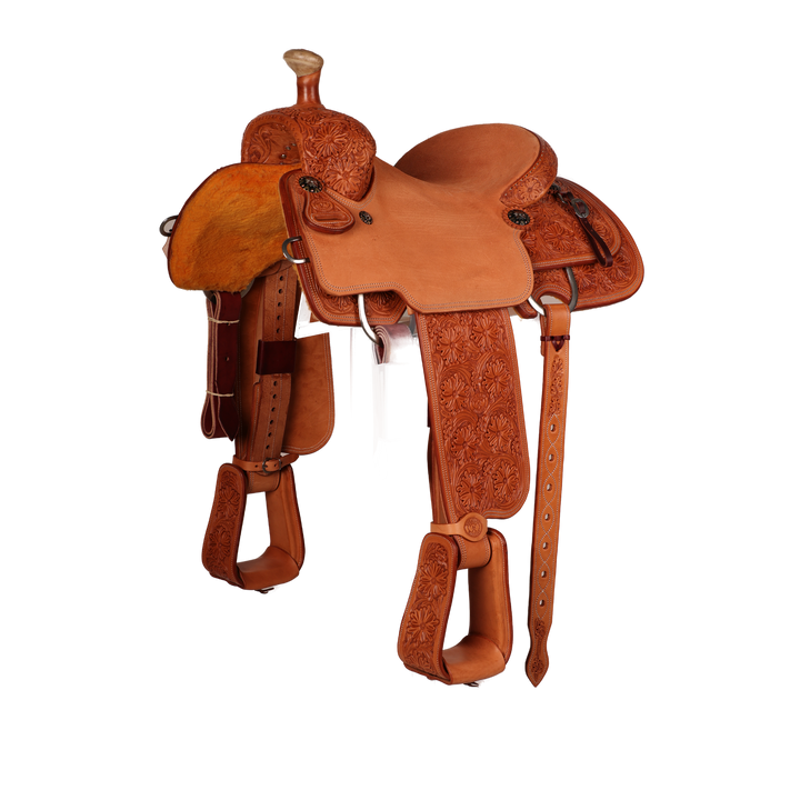 Saddle 14.5 OLIN YOUNG 7/8 Tooled